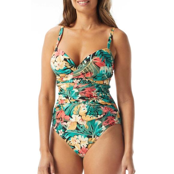 Coco Reef Passion Flower Enrapture Bra Sized UW One Piece 36D NWT - Picture 1 of 3